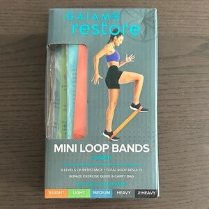 Gaiam Mini Loop Resistance Bands 5-Pack